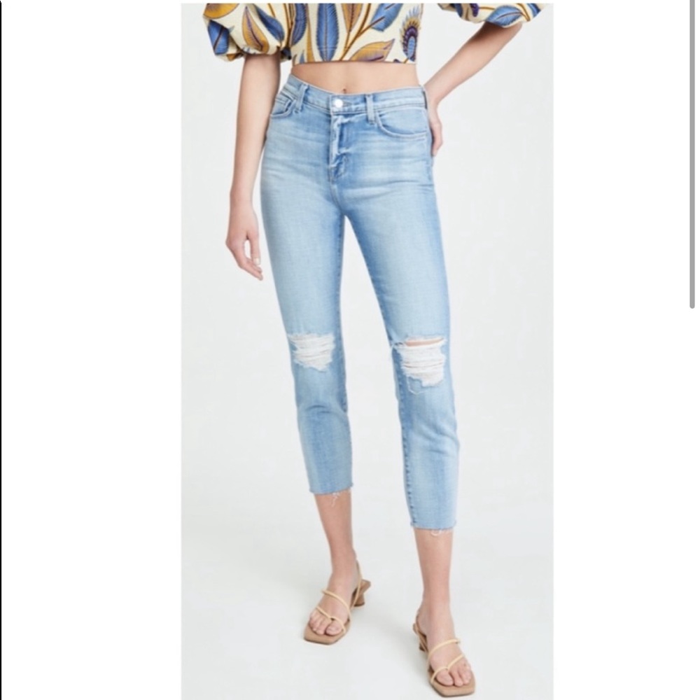 NWT L’AGENCE El Matador Ripped Distressed Mid Rise Jeans Size 25 - Picture 8 of 16